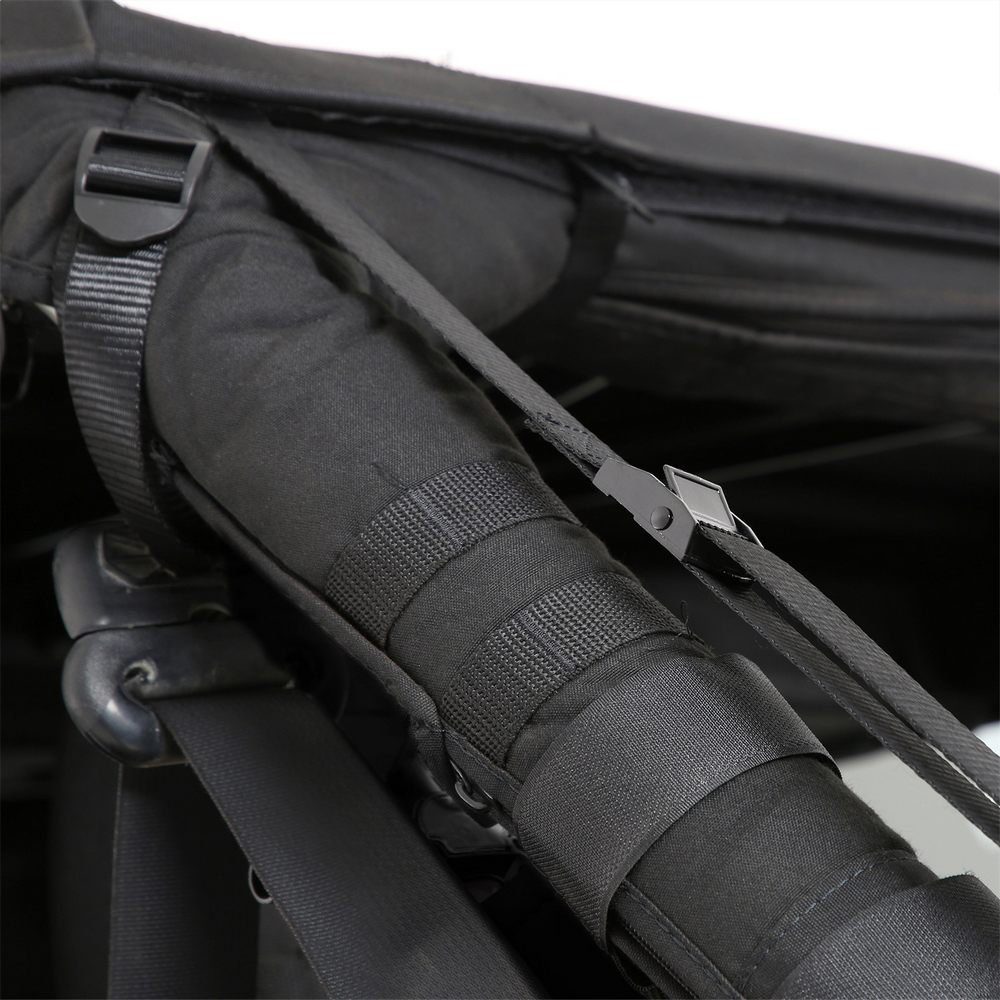 Jeep Wrangler JK 4 Dr Bowless Combo Top With Tinted Windows and No Door Uppers (Black Diamond)