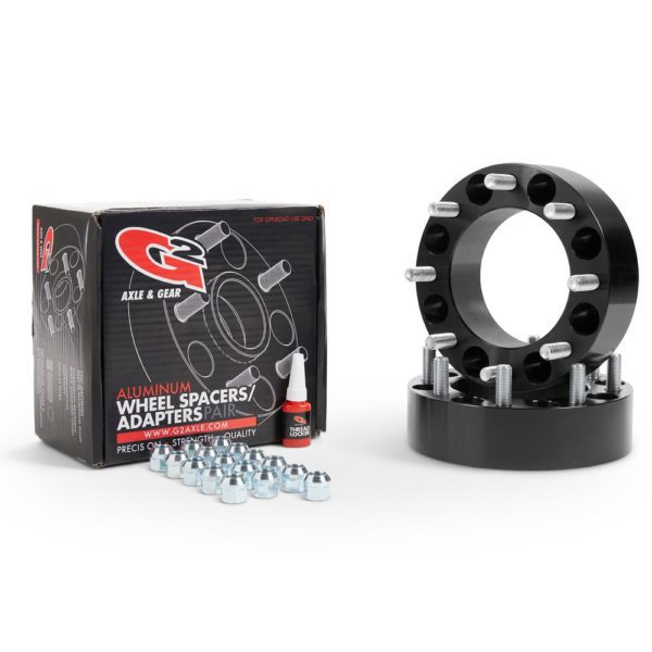 CHEVY/GMC 2500HD G2 8×6.5 Inch GM Bolt Pattern with 2″ Wheel Spacers (Black)