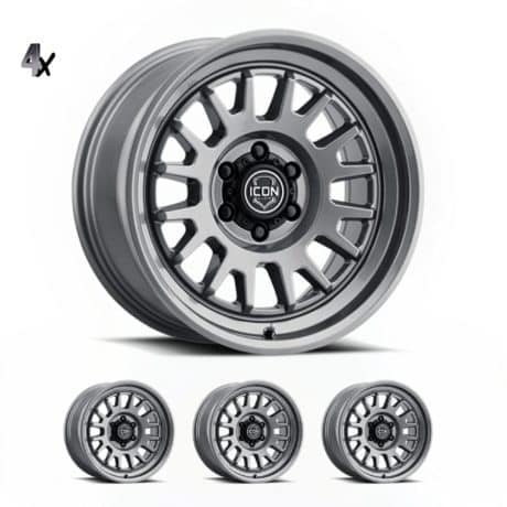 (17×8.5) 4x ANZA GUN METAL 6×5.5 (0 OFFSET)