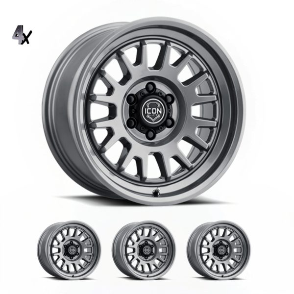 SILVERADO/SUBURBAN/SIERRA 1500 (17×8.5) 4x ANZA GUN METAL 6×5.5 (0 OFFSET)