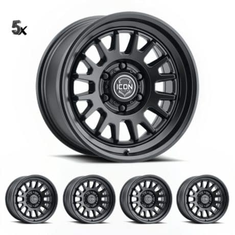 JK/JL/JT (17×8.5) 5x ANZA SATIN BLACK 5×5 -6 OFFSET