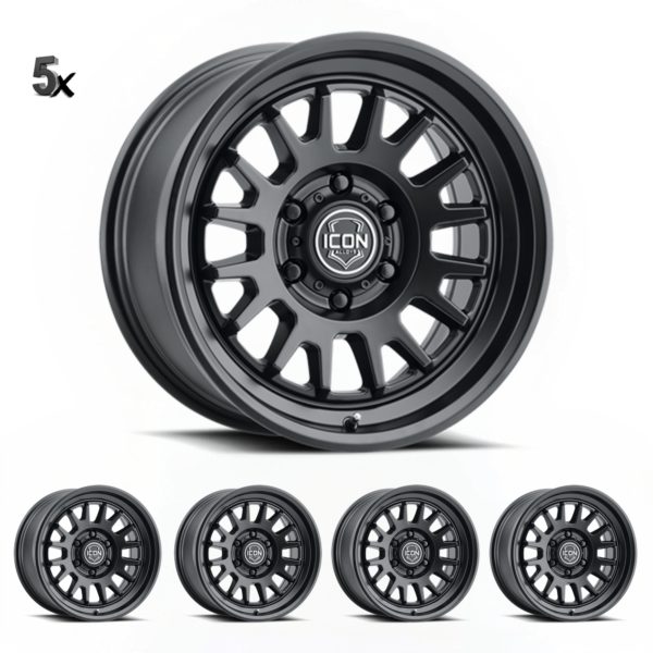 JK/JL/JT (17×8.5) 5x ANZA SATIN BLACK 5×5 -6 OFFSET