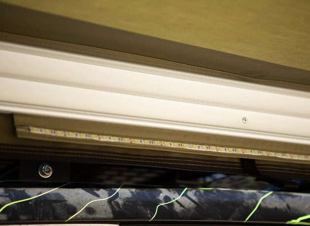 AWNING 2.5M (L) X 2.5M (OUT) WITH LED WITH BRACKETS