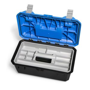 Crossbox – drawer tool box – narrow & wide drawer – blue lid