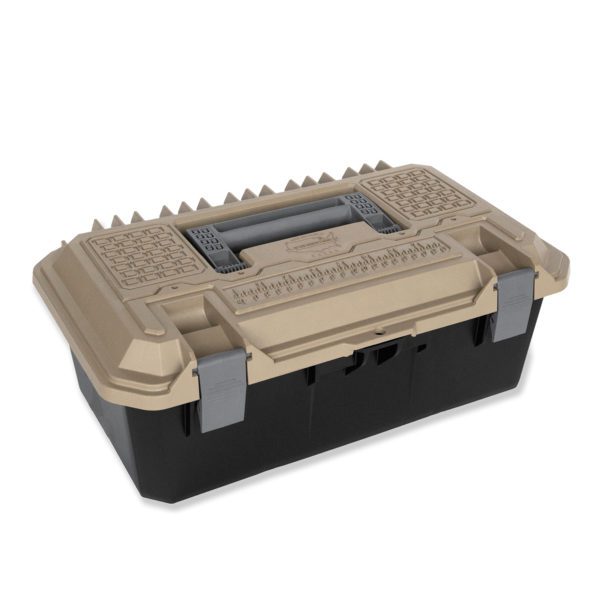 Crossbox – drawer tool box – narrow & wide drawer – desert tan lid