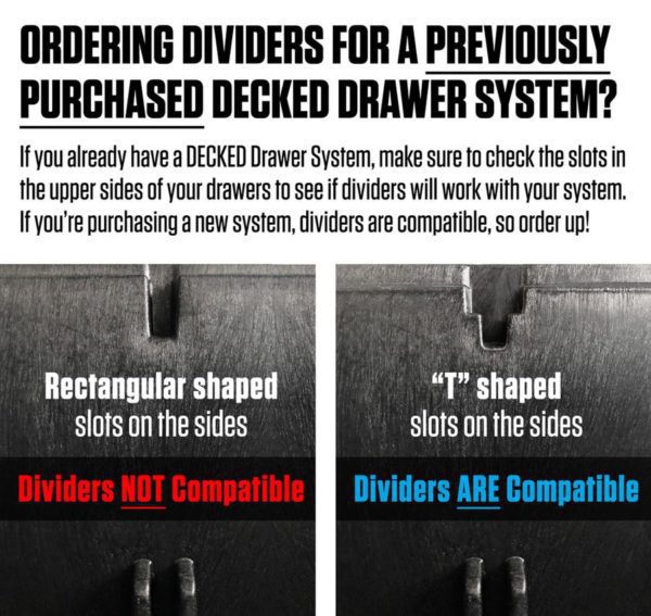 Locking tab drawer dividers combo package – (2) narrow & (2) wide