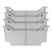 Locking tab wide drawer dividers - (1) one set of four