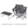 2 x MID SIZE LOW BACK CAMP CHAIR + Camping Low Table