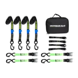 Ratchet Tie Down Kit | 1 in. x 11.8 ft. (4 Pack)