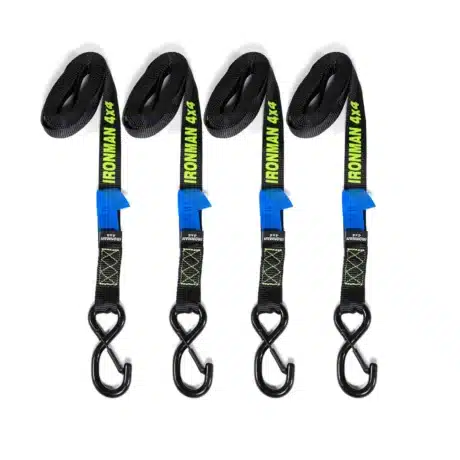 Ratchet Tie Down Kit | 1 in. x 11.8 ft. (4 Pack)