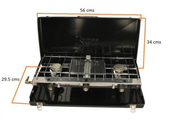 KAMPA ALFRESCO GAS HOB 2 BURNERS AND 1 GRILL HOB