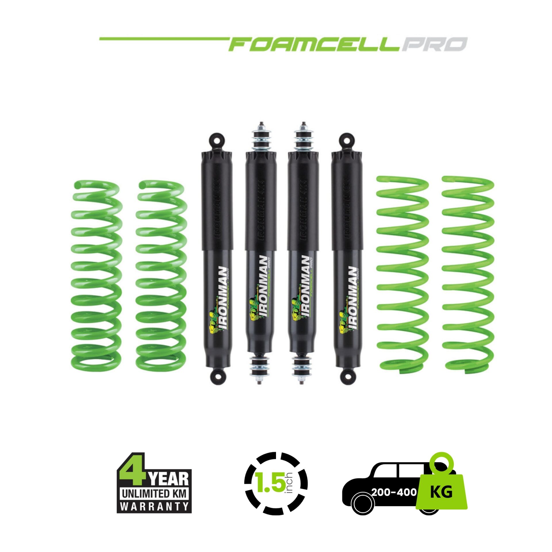 Wrangler Foam Cell Pro Suspension Kit – 250-450 Heavy