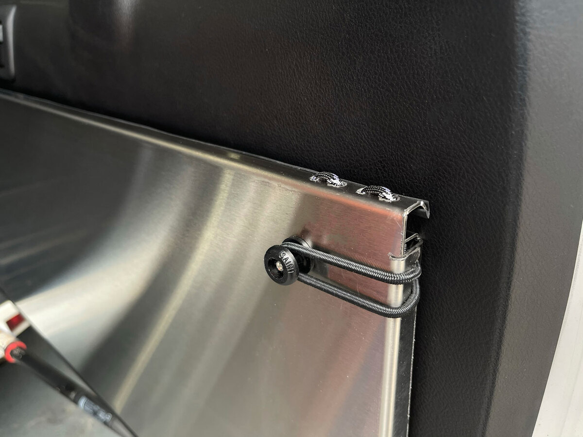 Prado150/GX460 Rear Door Drop Down Table  [Natural Stainless]