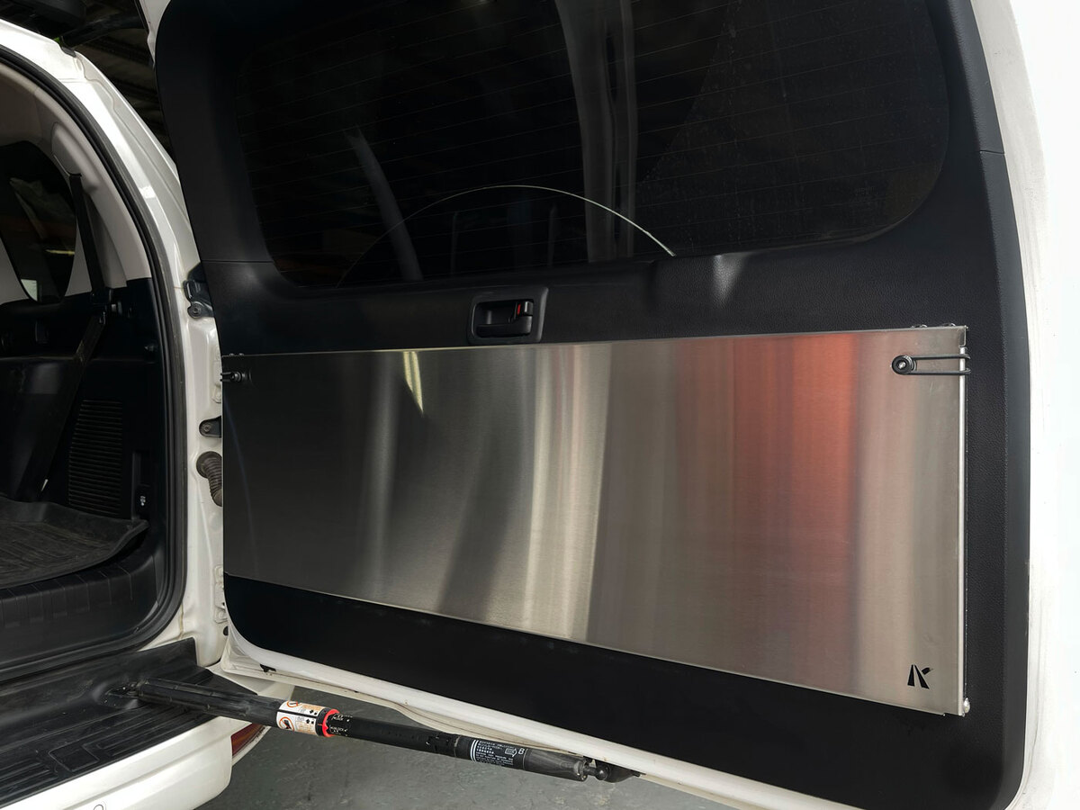 Prado150/GX460 Rear Door Drop Down Table  [Natural Stainless]