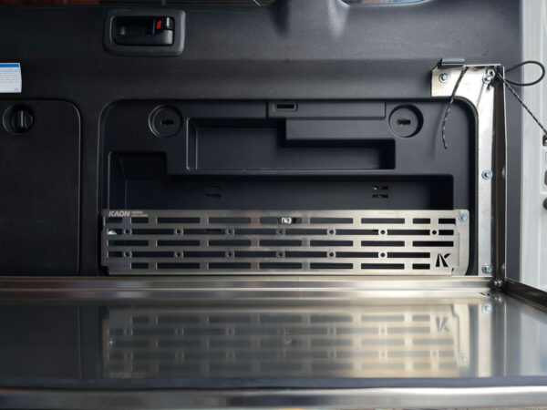 Prado150/GX460 Rear Door Drop Down Table and Cage [Natural Stainless]