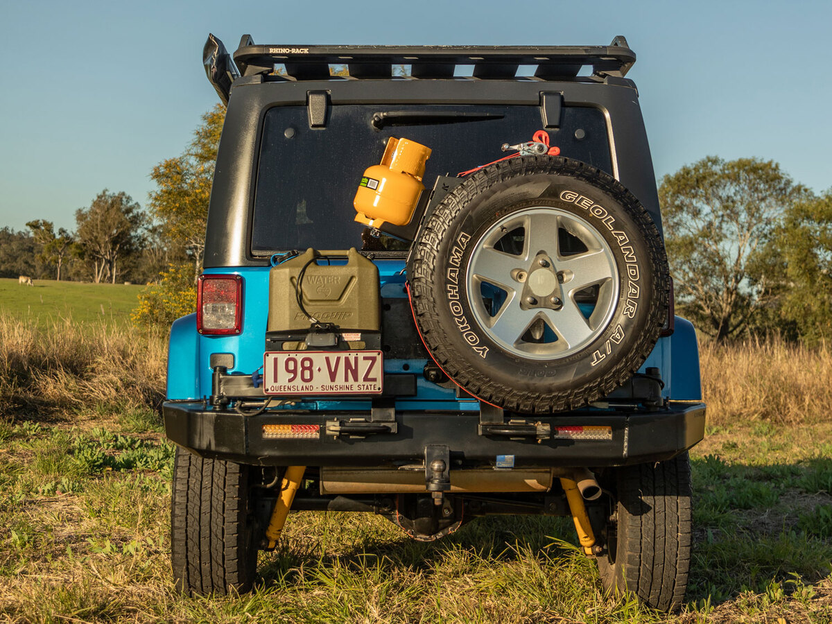 Out-Back Gas Bottle Mount & Spare Tyre Mount