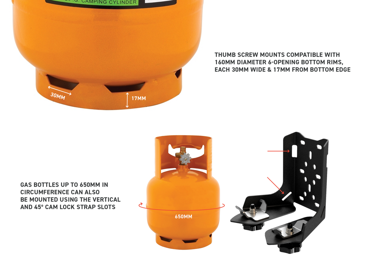 Out-Back Gas Bottle Mount & Spare Tyre Mount