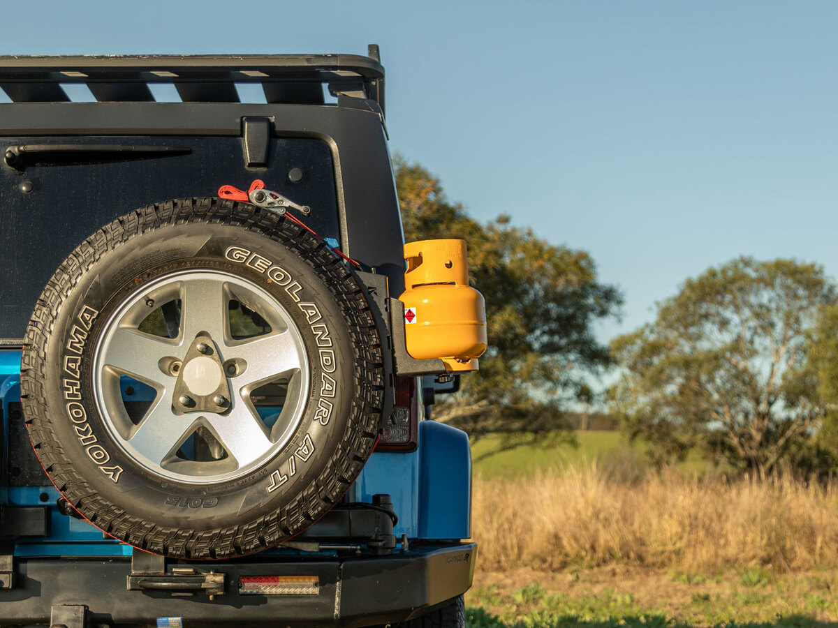 Out-Back Gas Bottle Mount & Spare Tyre Mount