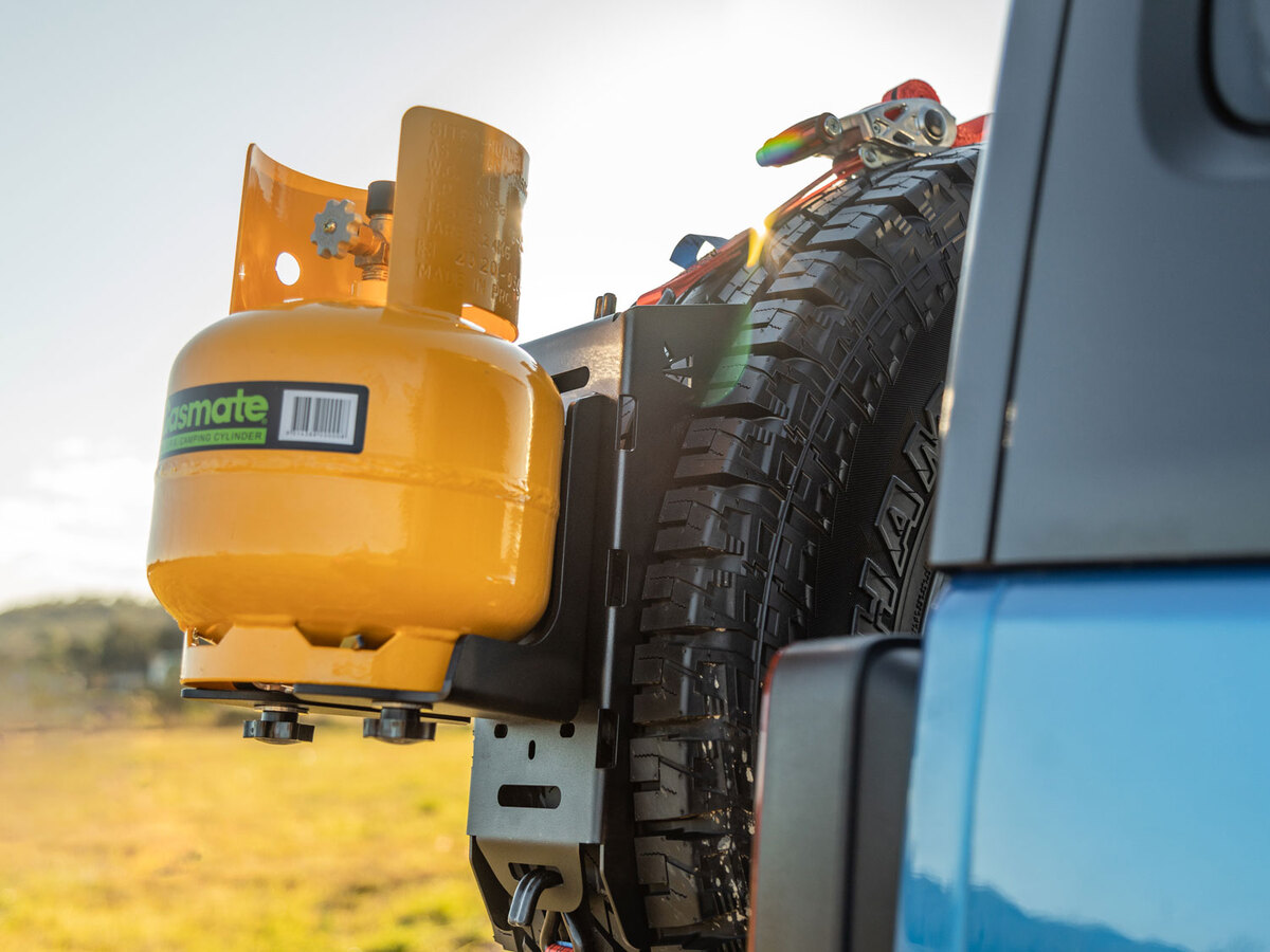 Out-Back Gas Bottle Mount & Spare Tyre Mount