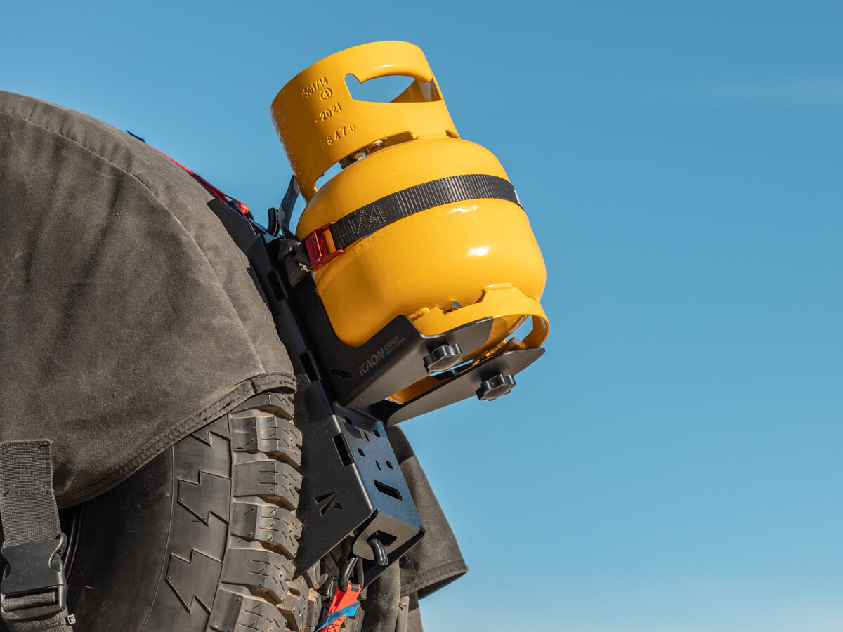 Out-Back Gas Bottle Mount & Spare Tyre Mount