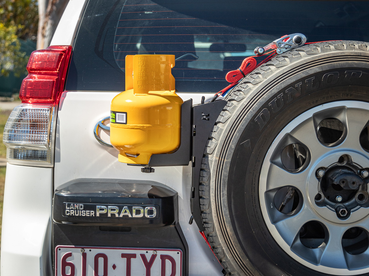 Out-Back Gas Bottle Mount & Spare Tyre Mount