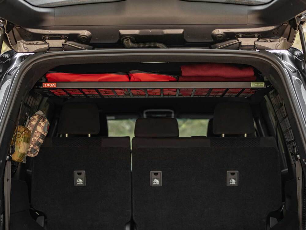 Standalone Rear Roof Shelf to suit Toyota LandCruiser LC300 [Large Side Molle Panels]