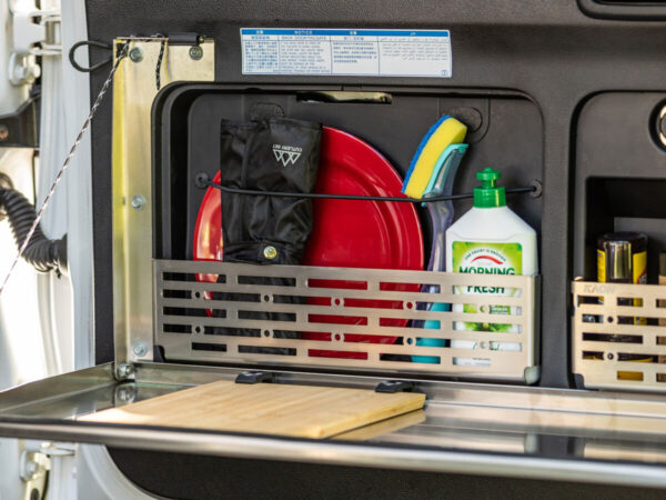 Prado150/GX460 Rear Door Utensil Cage [Natural Stainless]
