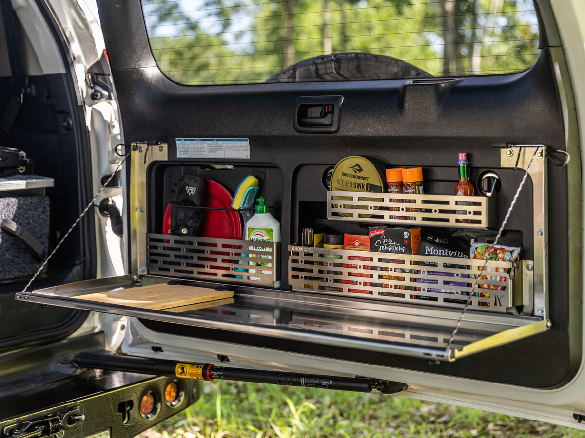 Prado150/GX460 Rear Door Utensil Cage [Natural Stainless]