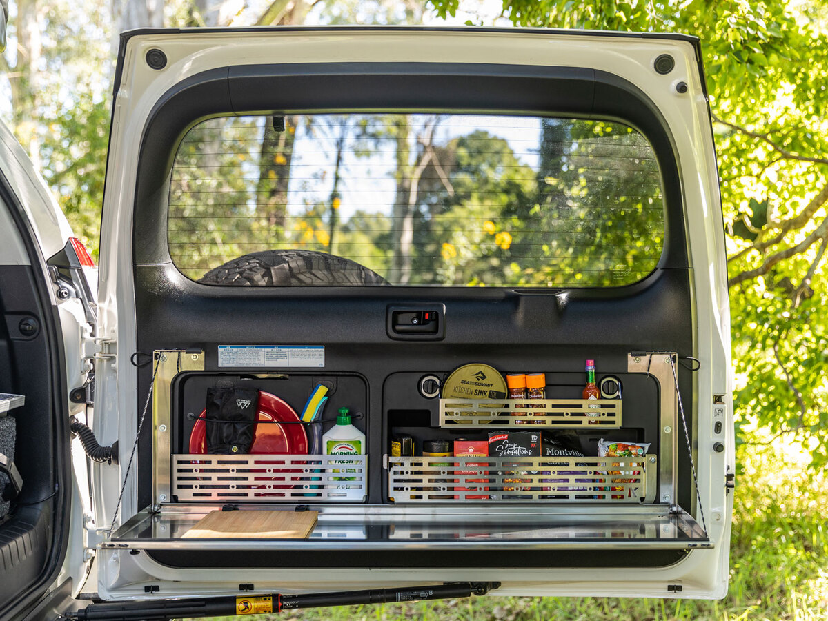 Prado150/GX460 Rear Door Utensil Cage [Natural Stainless]