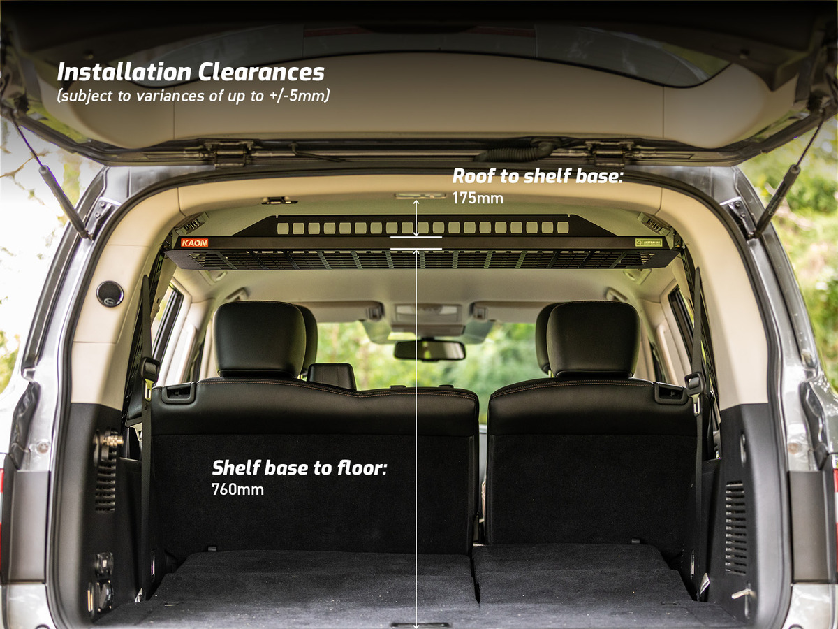 Y62 Standalone Rear Roof Shelf [Small Side Molle Panels]