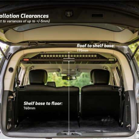 Standalone Rear Roof Shelf to suit Nissan Patrol Y62 [Large Side Molle Panels]