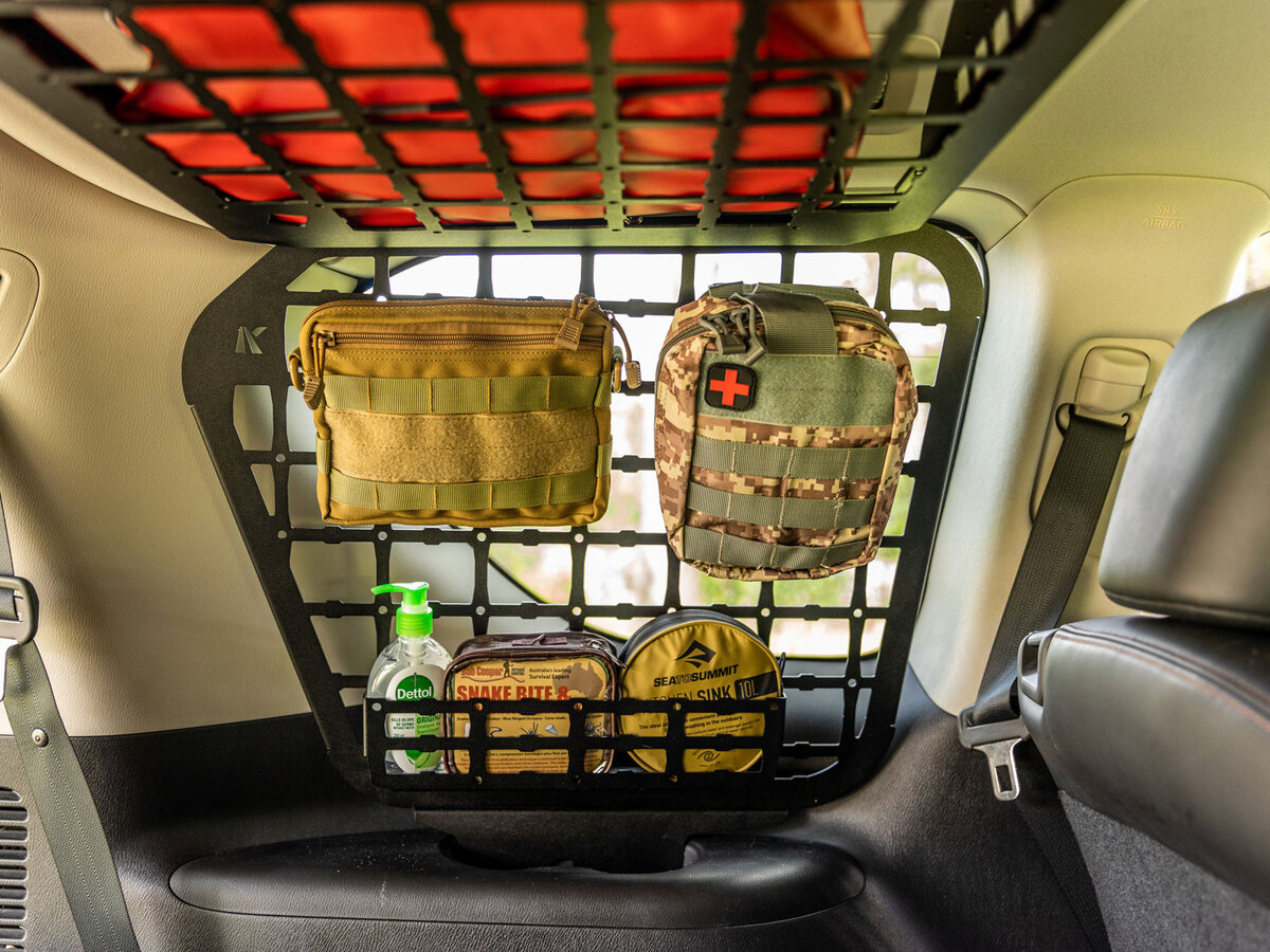 Standalone Rear Roof Shelf to suit Nissan Patrol Y62 [Large Side Molle Panels]