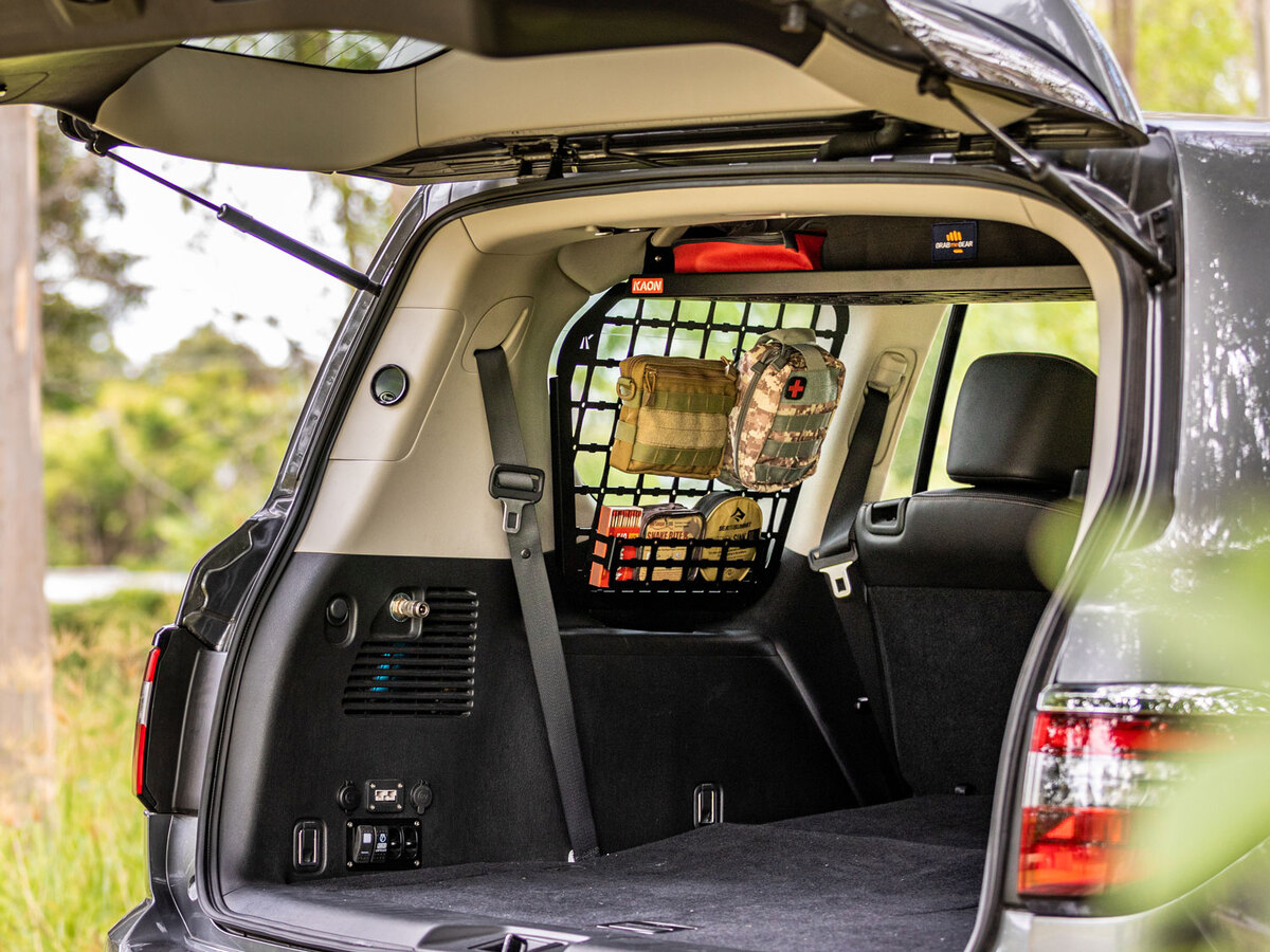 Standalone Rear Roof Shelf to suit Nissan Patrol Y62 [Large Side Molle Panels]