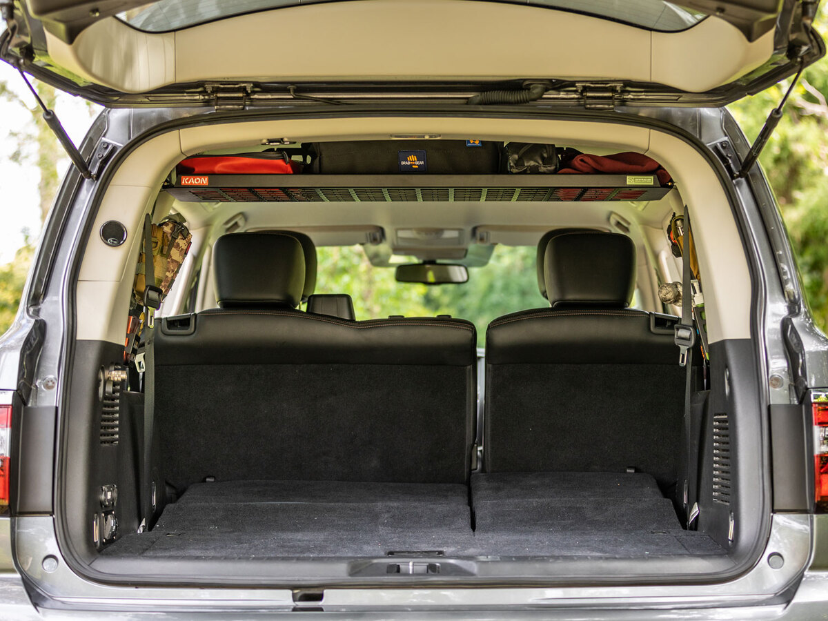 Standalone Rear Roof Shelf to suit Nissan Patrol Y62 [Large Side Molle Panels]