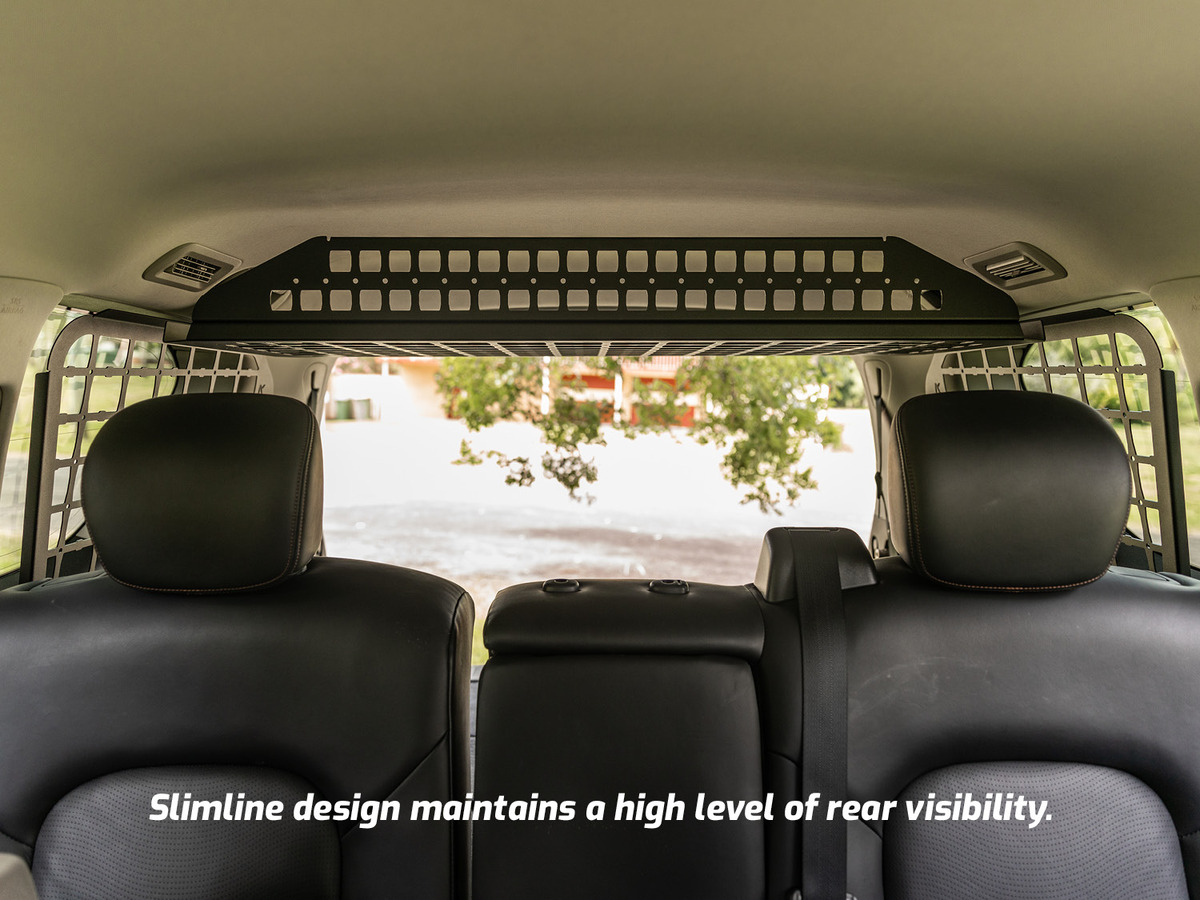 Standalone Rear Roof Shelf to suit Nissan Patrol Y62 [Large Side Molle Panels]