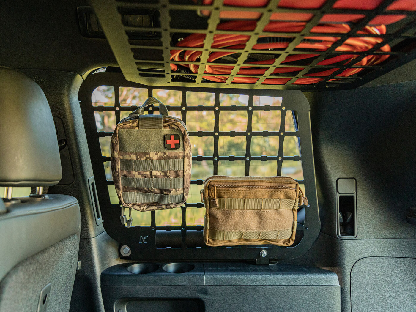 Standalone Rear Roof Shelf to suit Toyota LandCruiser LC200 [With Large Side Molle Panels]