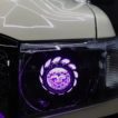 LC70/LC71/LC76/LC78/LC79 Black LED Headlights Coloured Halo + Demon Eyes Clear Lens
