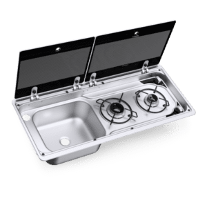 DOMETIC TWO-BURNER HOB AND SINK COMBO