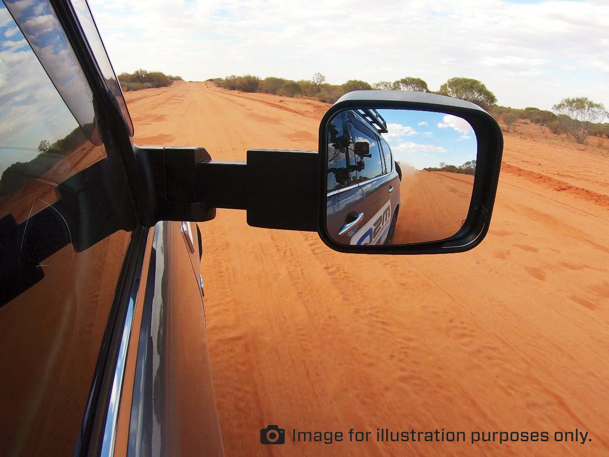 LC70/LC76/LC78/LC79 TOWING MIRRORS (BLACK, ELECTRIC, INDICATORS, BIG BASE) 1984-CURRENT
