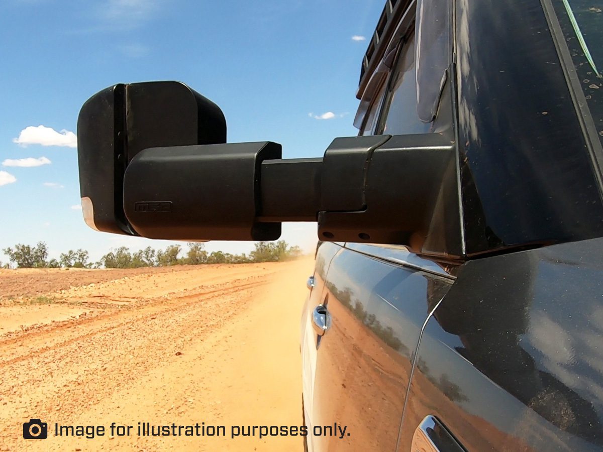 LC70/LC76/LC78/LC79 TOWING MIRRORS (BLACK, ELECTRIC, INDICATORS, BIG BASE) 1984-CURRENT