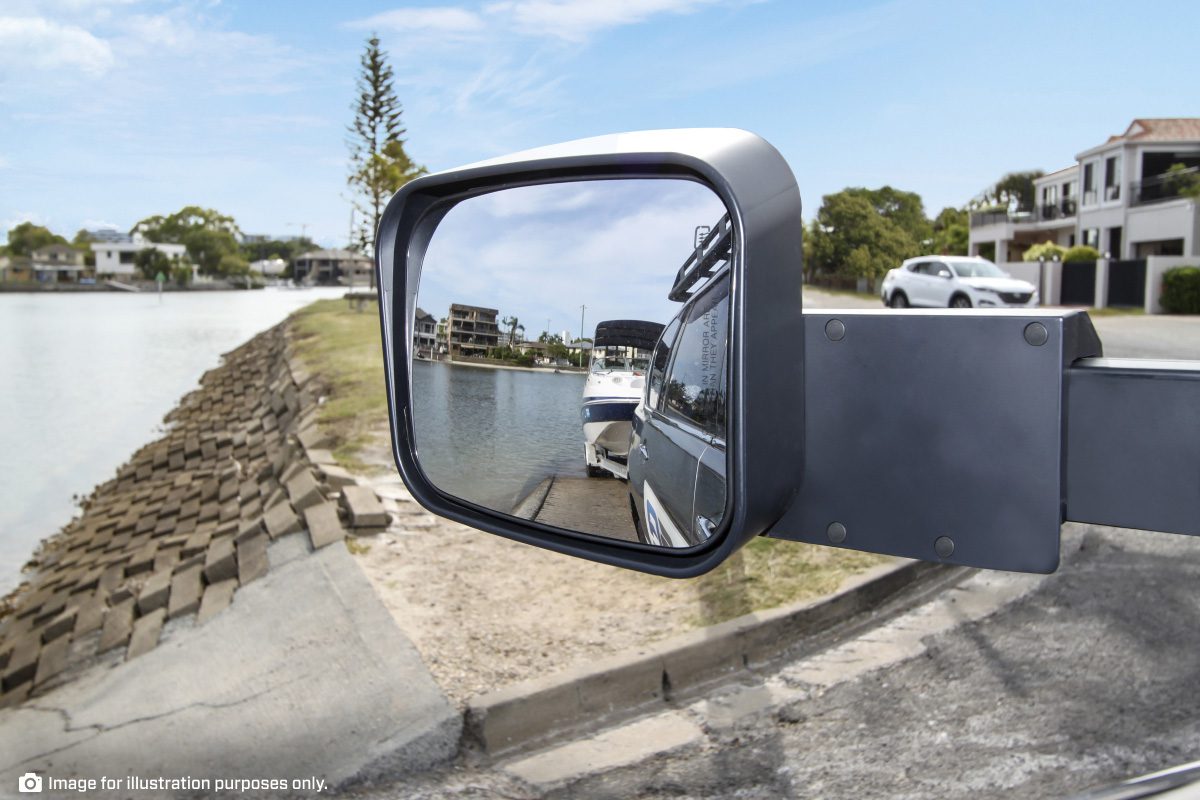 LC70/LC76/LC78/LC79 TOWING MIRRORS (BLACK, ELECTRIC, INDICATORS, BIG BASE) 1984-CURRENT