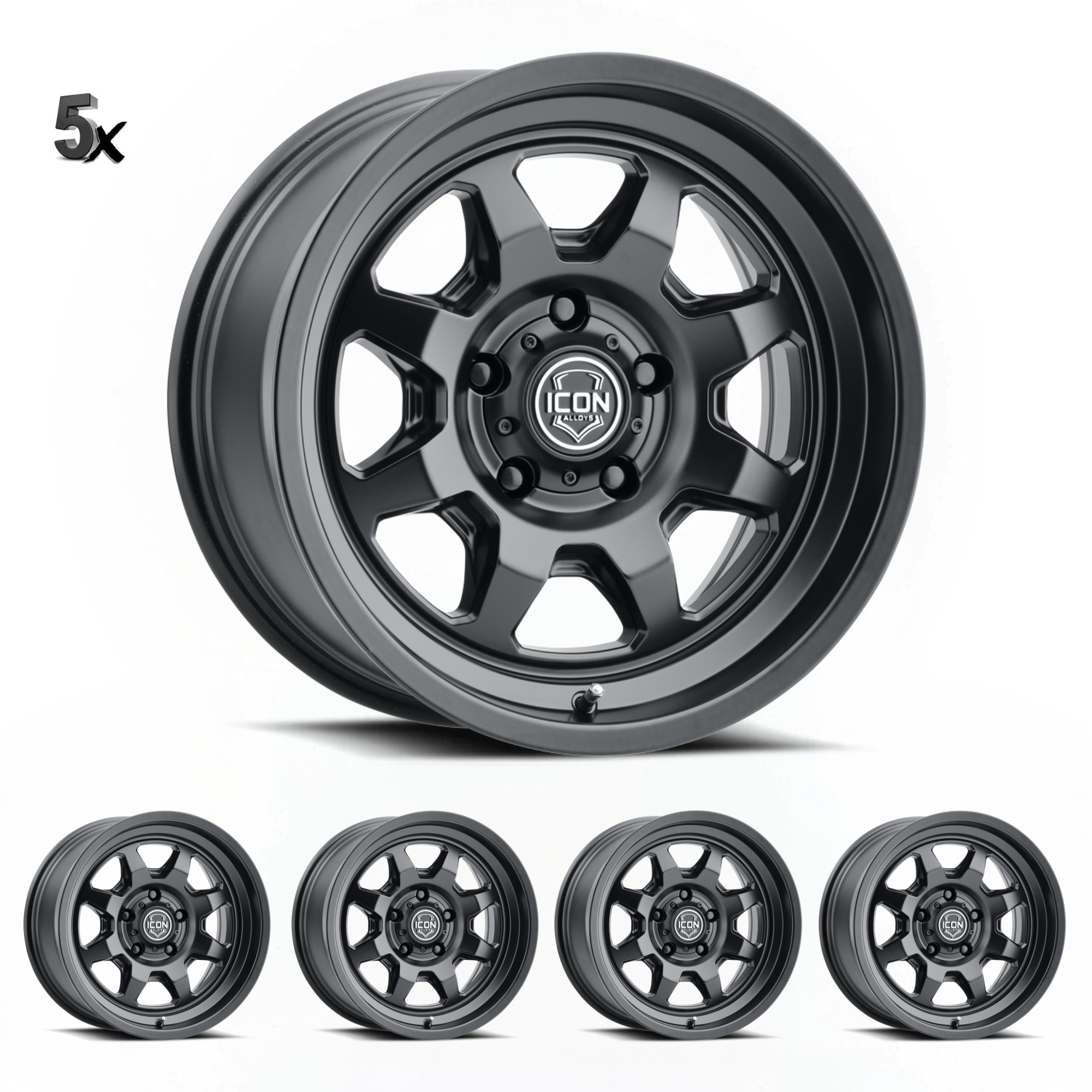 JK/JL/JT (17×8.5) 5x NUEVO SATIN BLACK 5×5 -6 OFFSET