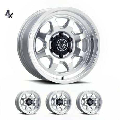 SILVERADO/SUBURBAN/SIERRA 1500 (17×8.5) 4x NUEVO SILVER MACHINED 6×5.5 (0 OFFSET)