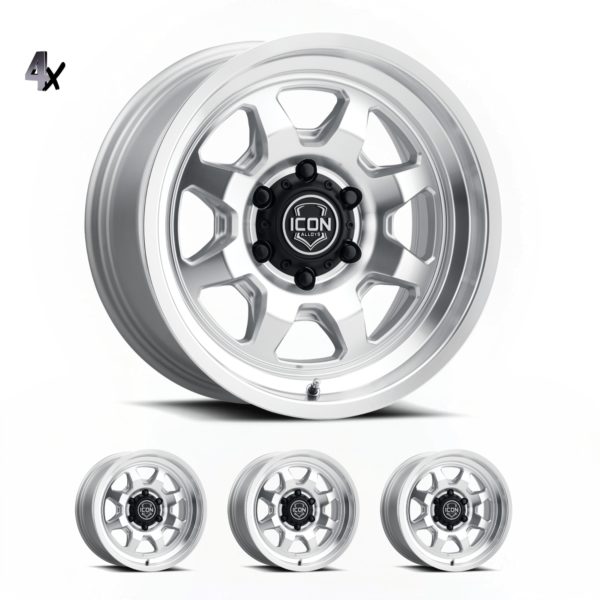 SILVERADO/SUBURBAN/SIERRA 1500 (17×8.5) 4x NUEVO SILVER MACHINED 6×5.5 (0 OFFSET)