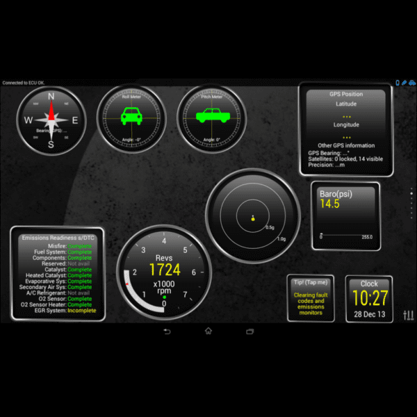 OBD2 Scan Gauge Tool Bluetooth Reader Module
