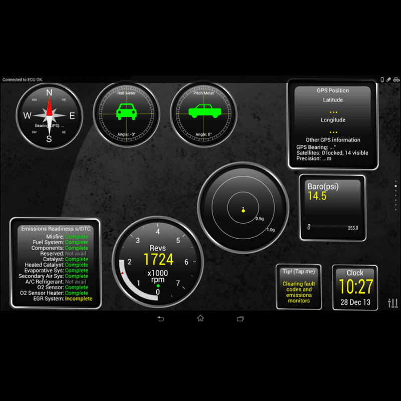 OBD2 Scan Gauge Tool Bluetooth Reader Module