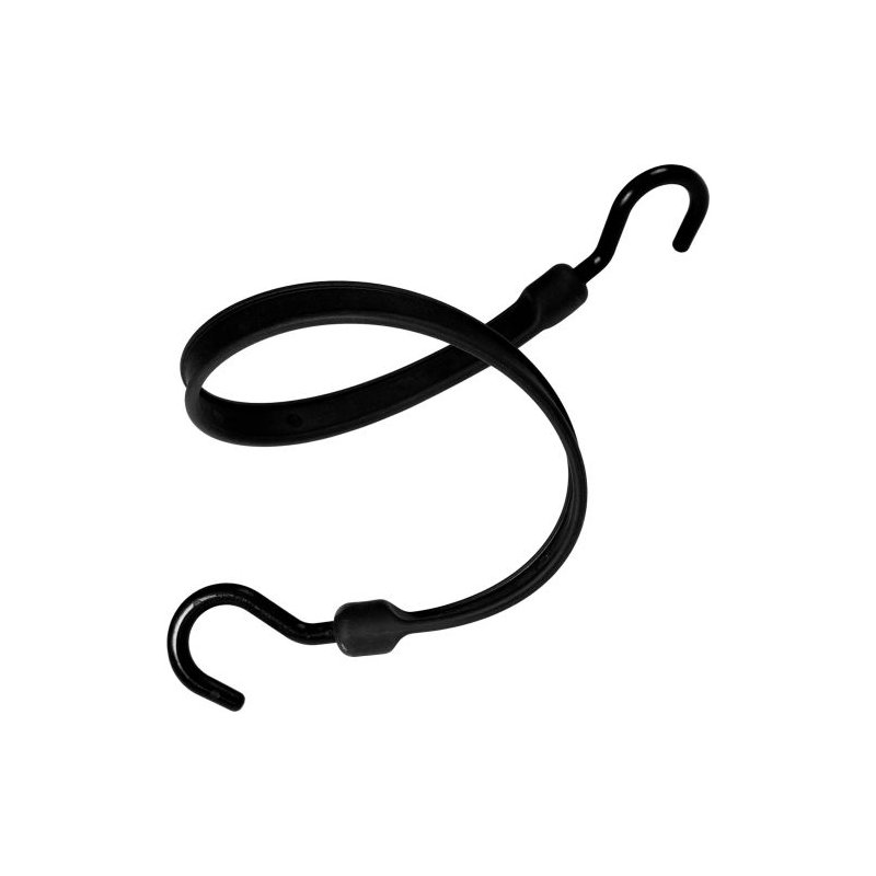 36″ Bungee Polystrap with OVERMOLDED NYLON ENDS, Black (