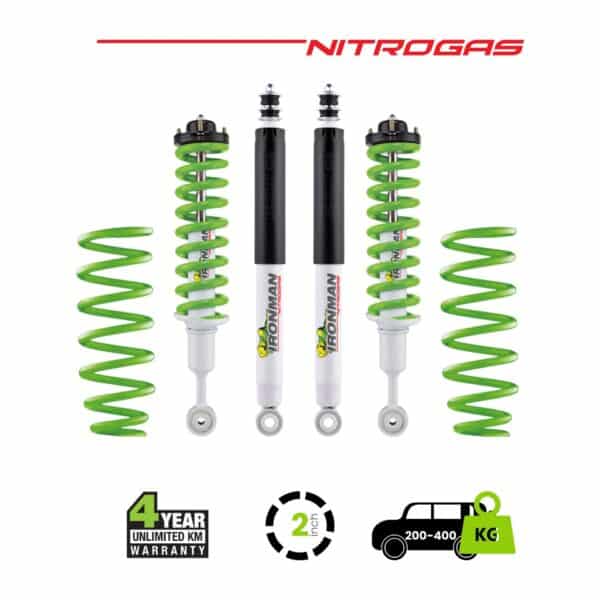 Prado 150  2 Inch Nitrogas Kit – 200-400 Rear Medium with Accessories