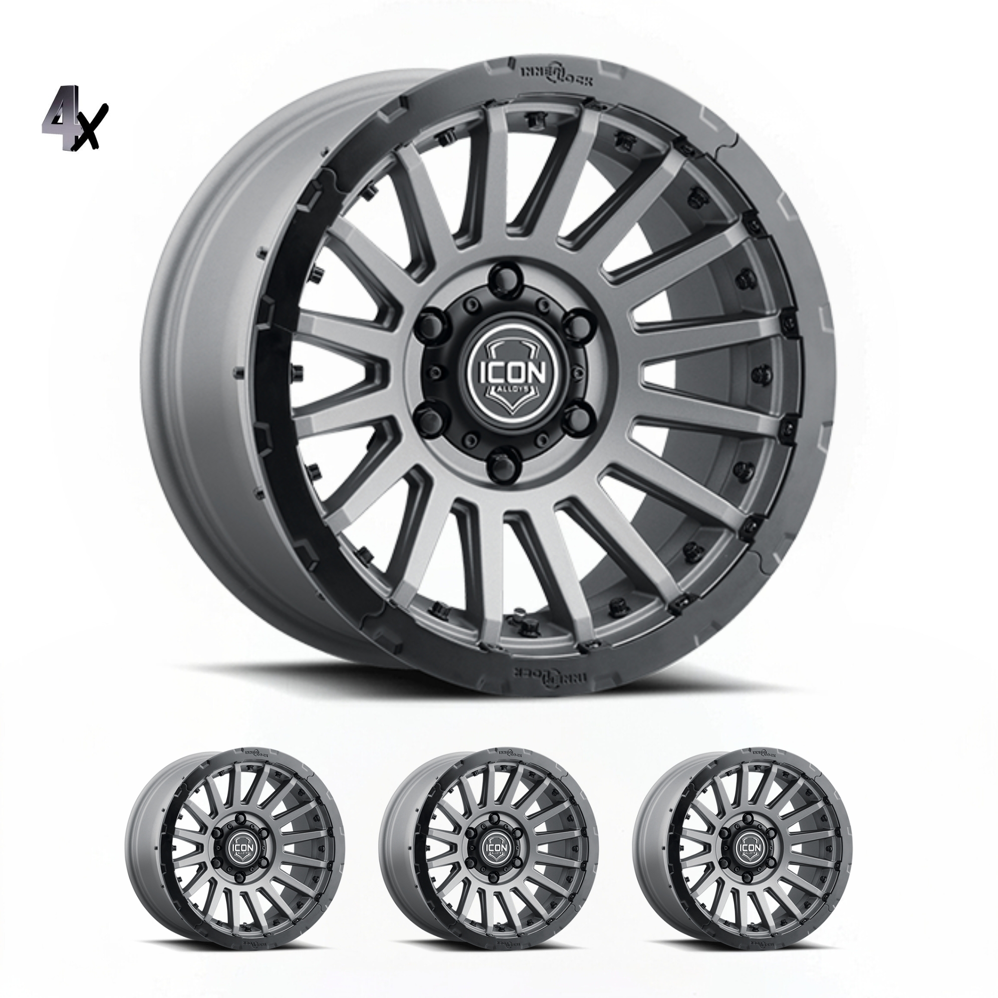 (17×8.5) 4x RECON PRO CHARCOAL 6×5.5 (0 OFFSET)
