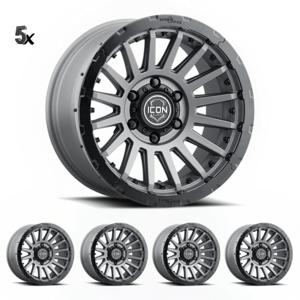 JK/JL/JT (17×8.5) 5x RECON PRO CHARCOAL 5×5 -6 OFFSET